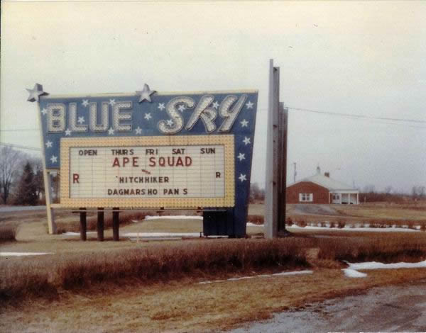 Blue Sky Drive-In Theatre - 1975 Shot Of Marquee From Greg